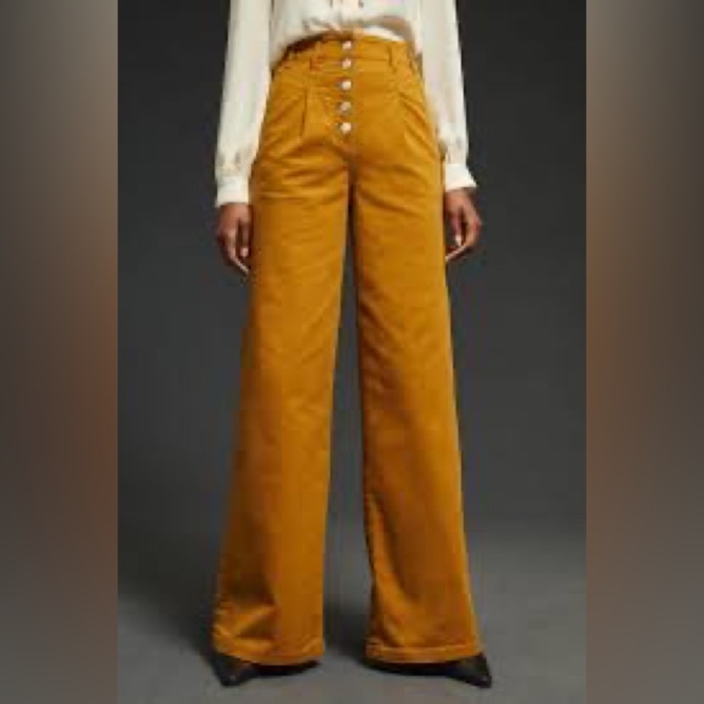 Maeve High-waisted Pleated Wide-leg Pants